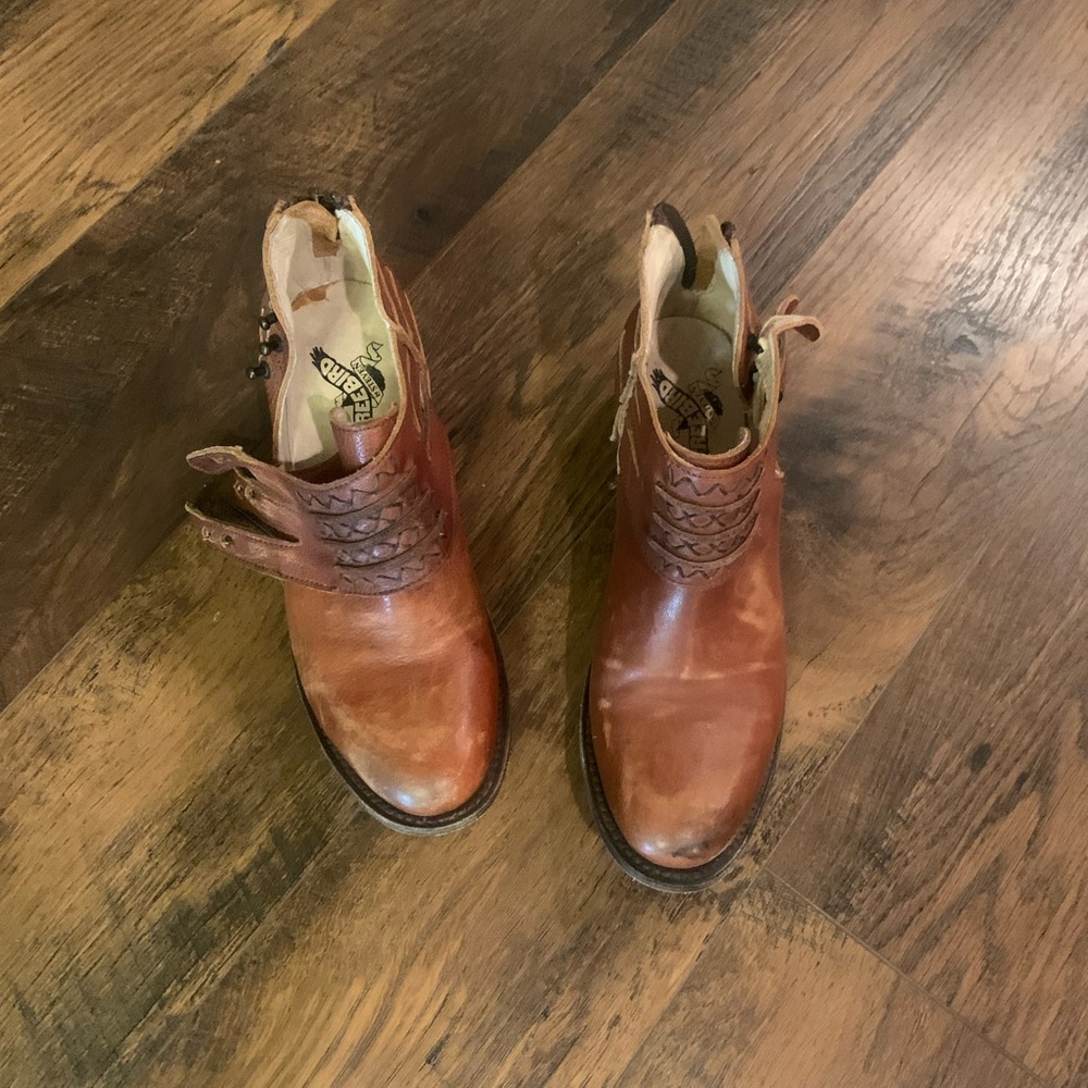 Freebird by Steven Cognac Leather Booties - Picture 3 of 8